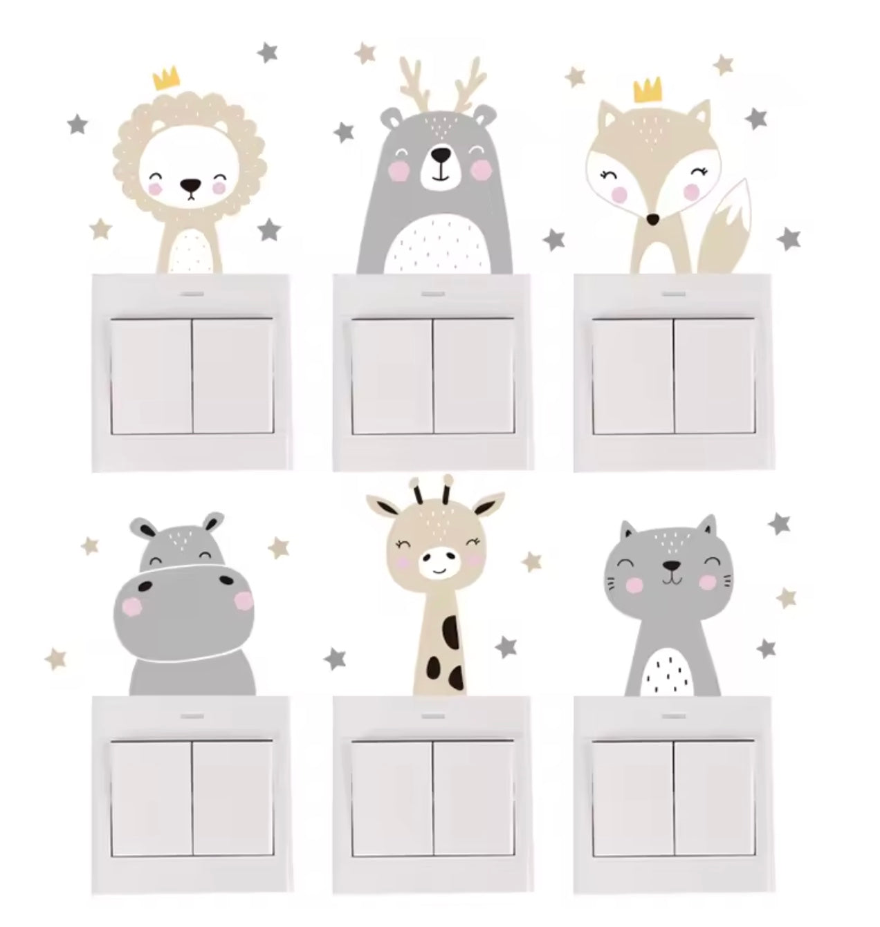 Animal Switch Stickers Set