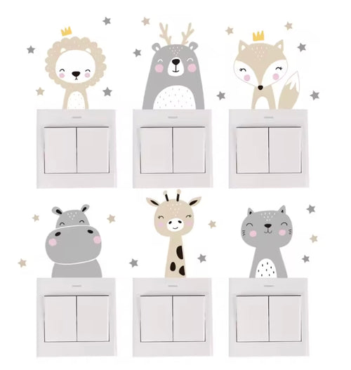 Animal Switch Stickers Set