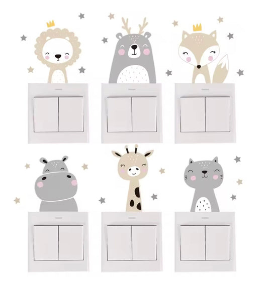 Animal Switch Stickers Set